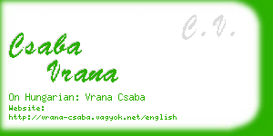 csaba vrana business card